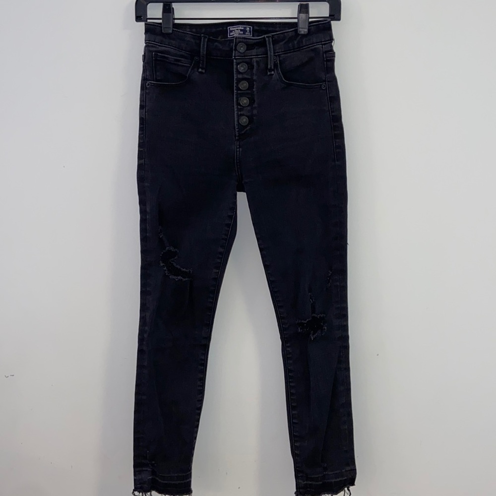 Abercrombie Simone High Rise Black Jeans, sz 26